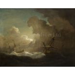 CHARLES BROOKING (BRITISH, 1723-1759) : Storm at sea