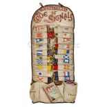 AN ATTRACTIVE ROLLED SET OF ‘WOLFF’S PATENT’ YACHTING SIGNAL FLAGS, CIRCA 1902