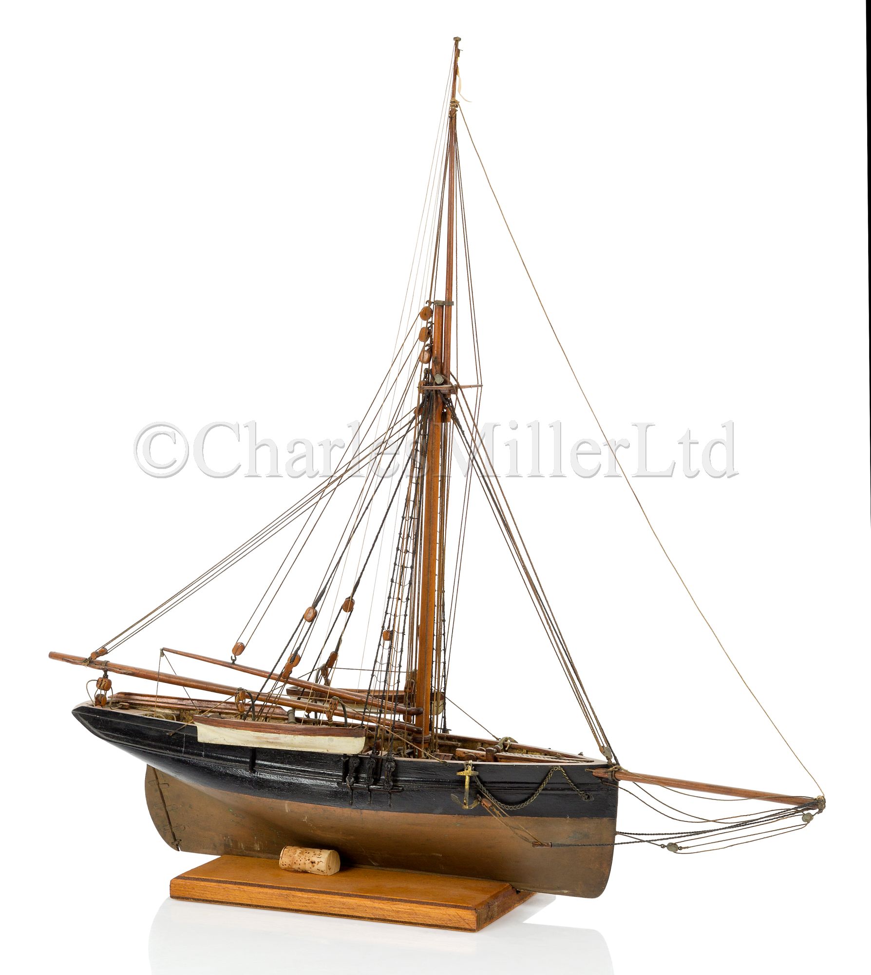 A 19TH CENTURY MODEL FOR A GAFF-RIGGED PILOT CUTTER OF CIRCA 1820