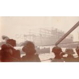 A SET OF PHOTOGRAPHS OF THE LAUNCHING OF THE R.M.S OLYMPIC, BELFAST, 20TH OCTOBER 1910