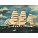MANNER OF WILLIAM HOWARD YORKE (BRITISH, 19TH CENTURY) : The Full Rigged Ship 'Glenlui'