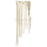 Ø A RARE COLLECTION OF NANTUCKET WHALEBONE AND MARINE IVORY KNITTING NEEDLES, CIRCA 1790