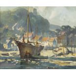 δ LESLEY ARTHUR WILCOX (BRITISH, 1904-1982) : Safe harbour; Anti-fowling on a Cornish beach