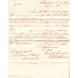 CHARLES HOWICK, SECOND EARL GREY (1764-1845), FIRST LORD OF THE ADMIRALTY (1806): AUTOGRAPH LETTER