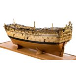 A FINE 1:48 SCALE ADMIRALTY BOARD STYLE MODEL OF THE 100 GUN FIRST-RATE SHIP ROYAL GEORGE [1756]