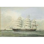 J. HALL (BRITISH, 19-20TH CENTURY) : Clipper ‘Miltiades’ - Aberdeen White Starline, John Wilson