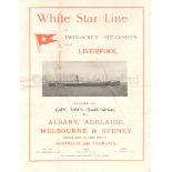 A WHITE STAR LINE BROCHURE, CIRCA 1911