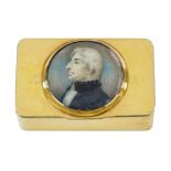 A SCOTTISH GEORGE III SILVER GILT SNUFF BOX COMMEMORATING NELSON