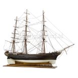 AN IMPRESSIVE 19TH-CENTURY DOCKYARD-TYPE MODEL FOR A THREE-MASTER IDENTIFIED AS THE 'NEGRISUOLA',