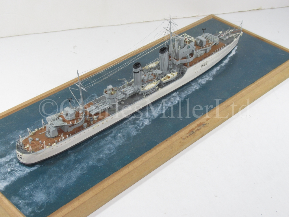 A 1:192 SCALE STATIC DISPLAY WATERLINE MODEL FOR THE D-CLASS DESTROYER H.M.S DIAMOND (H22), AS - Image 10 of 19