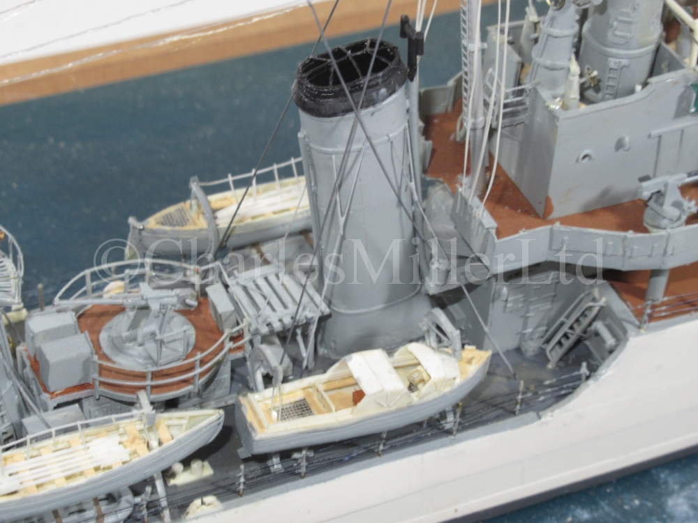 A 1:192 SCALE STATIC DISPLAY WATERLINE MODEL FOR THE D-CLASS DESTROYER H.M.S DIAMOND (H22), AS - Image 13 of 19