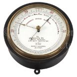 AN RNLI ANEROID BAROMETER BY NEGRETTI & ZAMBRA, LONDON, CIRCA 1900