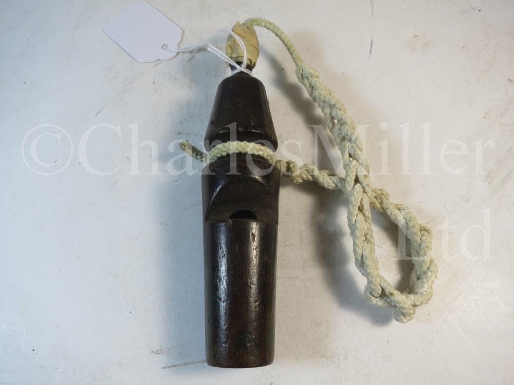 A SHIP'S BELL FROM THE CARGO SHIP JASON, 1870 and a whistle - Image 8 of 8