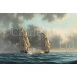 δ TIM THOMPSON, BRITISH (1951) The frigate action between H.M.S Crescent and La Reunion, 1793