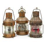 COPPER AND BRASS NAVIGATION LAMPS