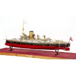 A FINELY DETAILED 1:100 SCALE STATIC DISPLAY MODEL OF THE MONARCH-CLASS COASTAL DEFENCE SHIP WIEN