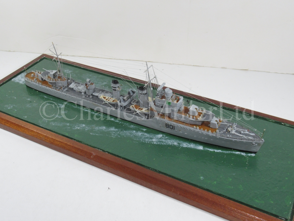 A 1:192 SCALE STATIC DISPLAY WATERLINE MODEL FOR THE D-CLASS DESTROYER H.M.S DIAMOND (H22), AS - Image 3 of 19