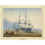 WILLIAM DEANE, 19TH CENTURY : H.M.S. 'Royal Adelaide' at Plymouth