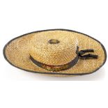 A RARE SAILOR'S STRAW SENNET HAT FROM H.M.S. RENOWN, CIRCA 1890; a tunic and collar and ship's