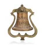 A SHIP'S BELL FROM THE CARGO SHIP JASON, 1870 and a whistle