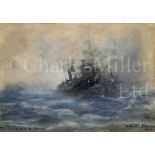 δ NEVILLE SOTHEBY PITCHER, BRITISH (1889-1959) Fog – A Collision in the Channel