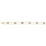 A GOLD AND ENAMEL YACHT BRACELET