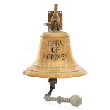 THE SHIP'S BELL FROM THE MARINE SOCIETY TRAINING SHIP EARL OF ROMNEY EX-ECHO-87