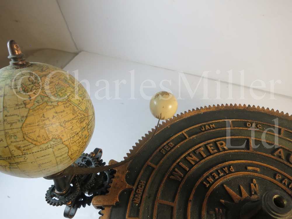 A PARKES & HADLEY PATENT BRASS TABLE ORRERY, LONDON, CIRCA 1880 - Image 7 of 10