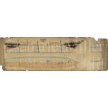 ‘DECK PLAN OF SHIP No. 253': A ¼IN:1FT SCALE PROFILE WATERCOLOUR LINE DRAWING FOR THE ARDMORE, BY