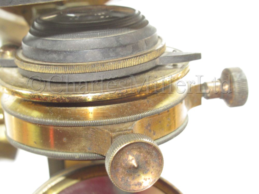 A RARE WENHAM TYPE BINOCULAR MICROSCOPE BY WATSON & SONS, LONDON, CIRCA 1888 - Image 5 of 10