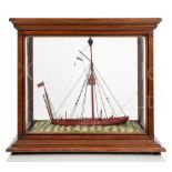 A WELL-PRESENTED SAILOR-MADE WATERLINE MODEL OF THE SOLWAY FIRTH LIGHTSHIP SELKER, CIRCA 1890