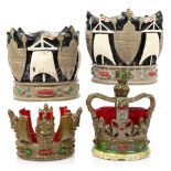 FOUR JACK-STAFF CROWNS