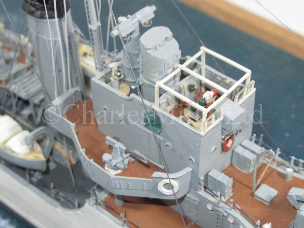 A 1:192 SCALE STATIC DISPLAY WATERLINE MODEL FOR THE D-CLASS DESTROYER H.M.S DIAMOND (H22), AS - Image 15 of 19