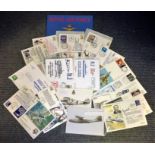 Aviation and Nautical collection includes FDCs, Postcards and a Paperback book subjects such as 30TH