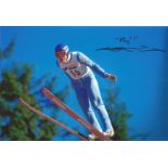 EDDIE 'THE EAGLE' EDWARDS signed Olympic Ski Jumping 8x12 Photo. We combine postage on multiple