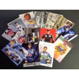 Motor Racing collection 13 assorted signed team promo photo signatures include Christian Klien, Karl