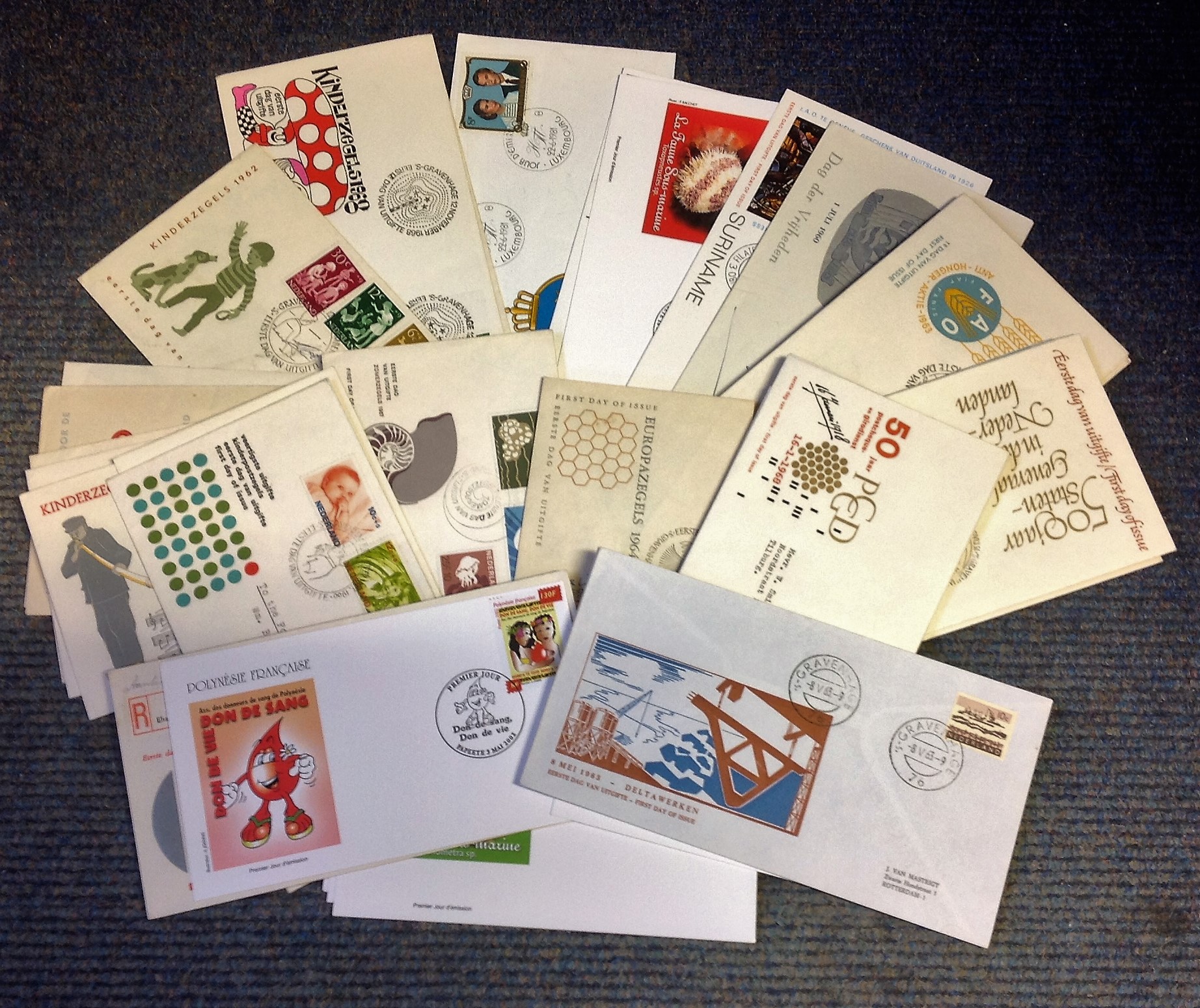 Dutch FDC Collection over 40 interesting covers dating back to the 1960s high catalogue value some