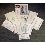 RAF Collection 10 signed white card signature pieces includes signatures such as ACM Alastair