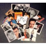 Entertainment collection 18 assorted signed photos and promo photos from some household names such