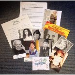 Entertainment collection 12 items includes signed photos , signature pieces letters and theatre