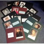 TV Soap Opera collection 12 mounted signature pieces from some well-known names from past and