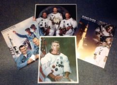 Space Collection 4 fantastic 10x8 colour photos includes Astronaut Eugene A Cernan autopen signed