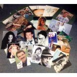 Entertainment collection 24 assorted signed photos and signature pieces names include Kate