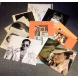 TV and Film collection 11 assorted signed photos and signature pieces names include Quentin