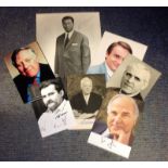 Political collection 6 assorted signed photos some great signatures includes Lech Walesa, Helmut