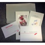 Concorde travel collection includes passenger menu, pamphlet, summer schedules, Inflight