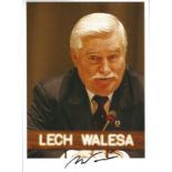 Lech Walesa signed 12x8 colour photo. Polish prime minister 1990-1995. Leader of solidarity. We