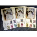 Military FDC Collection 3 oversized signed covers commemorating Her Majesty's Silver Jubilee The