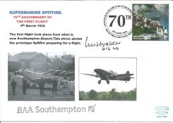 Flt. /Lt. William Walker signed Supermarine Spitfire. 70th Anniversary of the First Flight, 5th