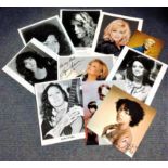 Film and Music 10 assorted signed photos signatures include Mary Chapin Carpenter, Barbara Mandrell,